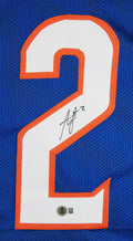 Boise State Ashton Jeanty Authentic Signed Blue Pro Style Jersey BAS Witnessed