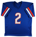 Boise State Ashton Jeanty Authentic Signed Blue Pro Style Jersey BAS Witnessed