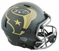 Texans Azeez Al-Shaair Signed STS IV Full Size Speed Rep Helmet W/ Case BAS Wit