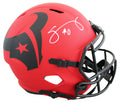 Texans Azeez Al-Shaair Signed Rave Full Size Speed Rep Helmet W/ Case BAS Wit