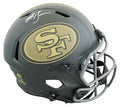 49ers Navorro Bowman Signed STS IV Full Size Speed Rep Helmet W/ Case BAS Wit