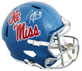 Ole Miss Patrick Willis Signed Powder Blue F/S Speed Rep Helmet W/ Case BAS Wit