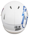 Boise State Ashton Jeanty Signed White Speed Mini Helmet W/ Case BAS Witnessed