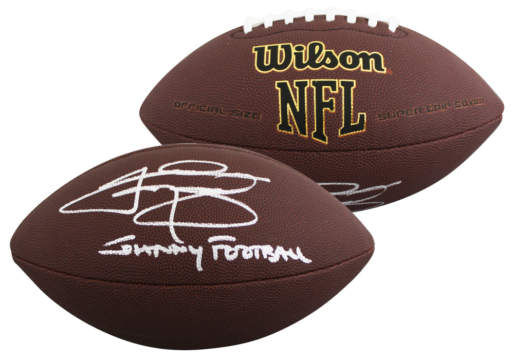 Texas A&M Johnny Manziel "Johnny Football" Signed Super Grip Football BAS Wit