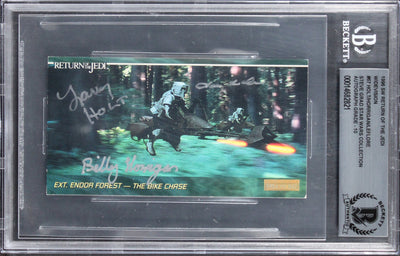 (3) Holt +2 Signed 1996 Star Wars ROTJ Widevision #67 Card Auto 10! BAS Slabbed
