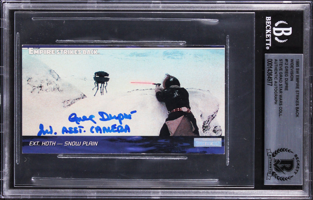 Greg Dupre Authentic Signed 1996 Star Wars ESB Widevision #12 Card BAS Slabbed