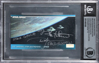 (6) Peterson +5 Signed 1995 Star Wars Widevision #49 Card Auto 10! BAS Slabbed