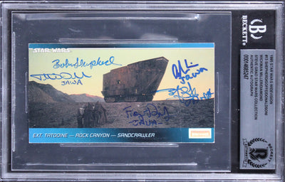 (5) Shepherd, Diamond +3 Signed 1995 Star Wars Widevision #13 Card BAS Slabbed