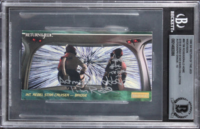(2) Rose & Home Signed 1996 Star Wars ROTJ #86 Card Auto Graded 10! BAS Slabbed