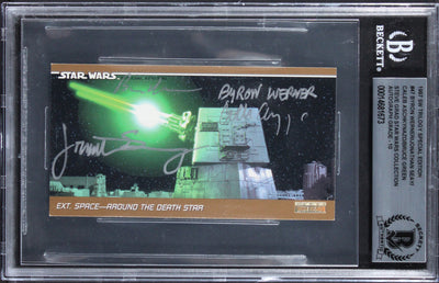 (4) Werner +3 Signed 1997 Star Wars Trilogy SE #47 Card Auto GM 10! BAS Slabbed