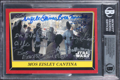 (11) Baker, Blake Rose +8 Signed 2016 Star Wars Celebration OVS #3 Card BAS Slab