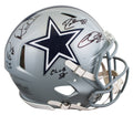 (4) Pearson, Lamb, Bryant & Irvin Signed F/S Speed Proline Helmet W/ Case BAS W