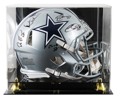 (4) Pearson, Lamb, Bryant & Irvin Signed F/S Speed Proline Helmet W/ Case BAS W