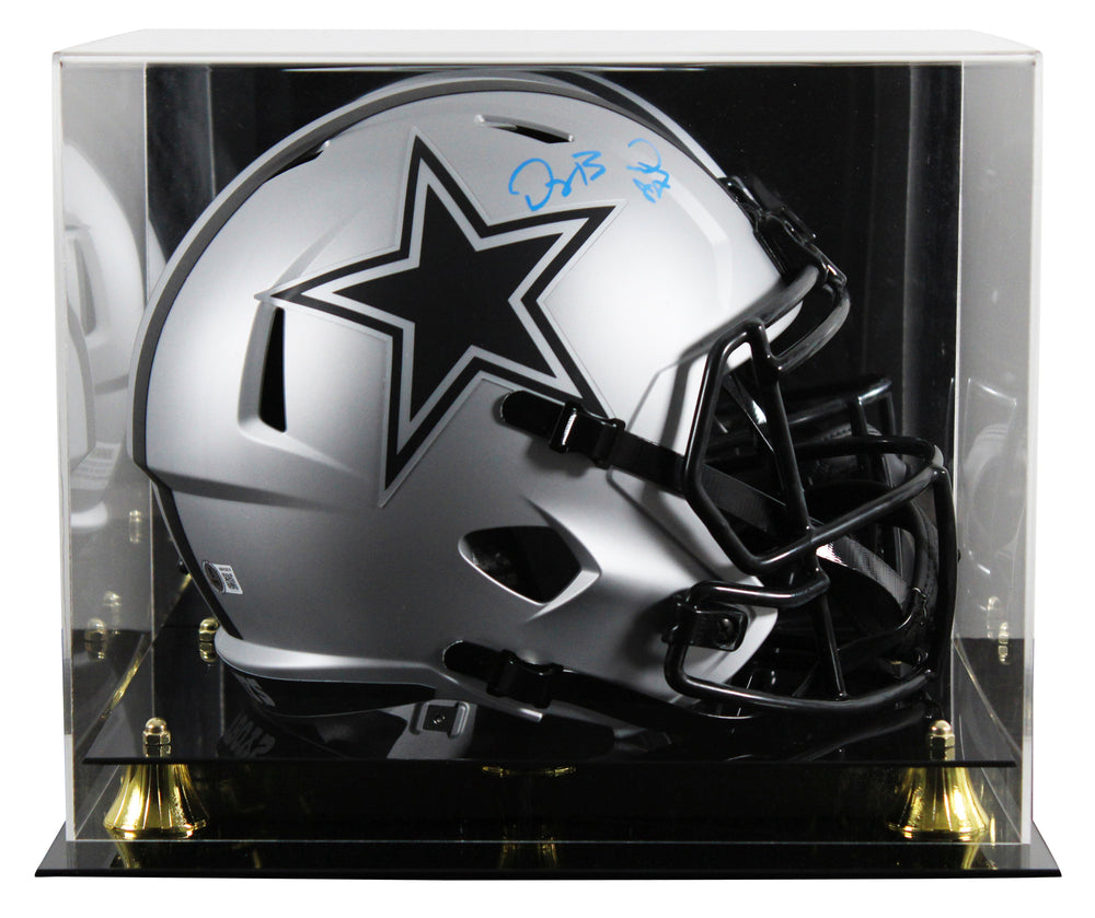 Cowboys Dez Bryant Signed Rave Full Size Speed Rep Helmet W/ Case BAS Witnessed