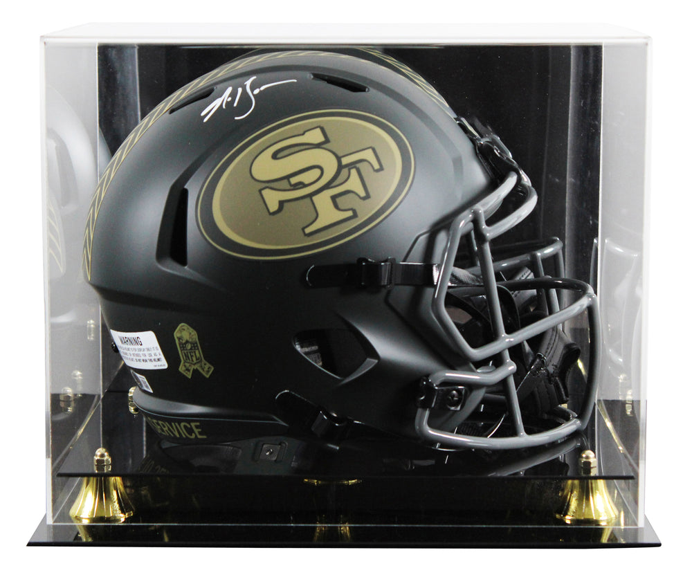 49ers Navorro Bowman Signed STS IV Full Size Speed Rep Helmet W/ Case BAS Wit