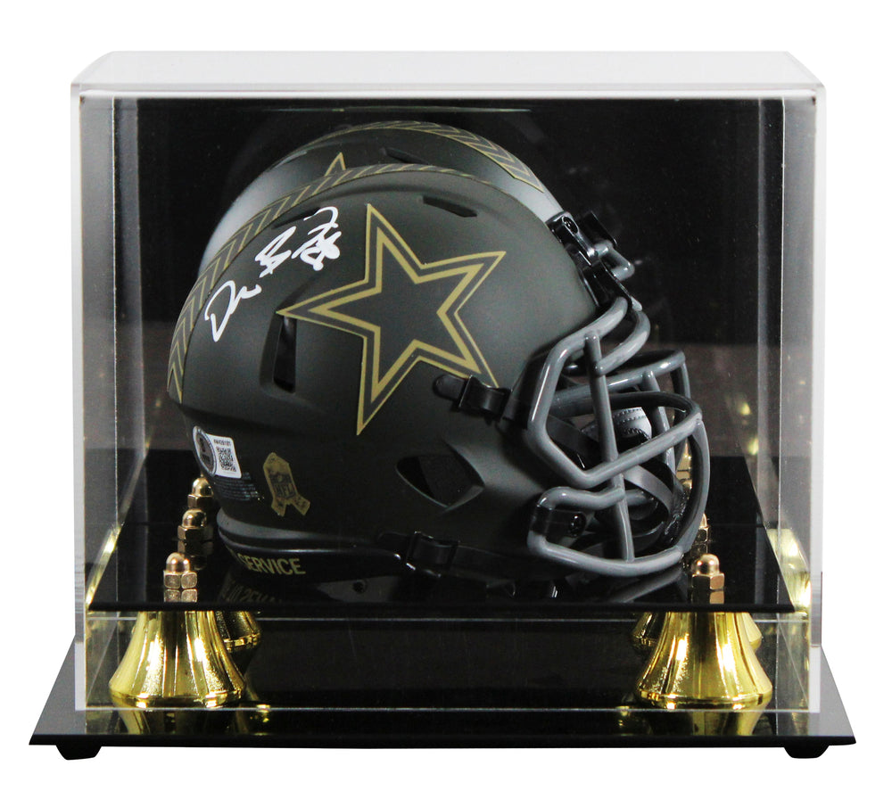 Cowboys Dez Bryant Signed STS IV Speed Mini Helmet W/ Case BAS Witnessed