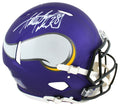 Vikings Adrian Peterson Signed Full Size Speed Proline Helmet W/ Case BAS Wit