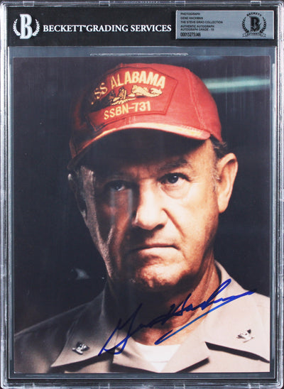 Gene Hackman Crimson Tide Authentic Signed 8x10 Photo Auto 10! BAS Slabbed