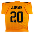 Kaleb Johnson Authentic Signed Yellow Pro Style Jersey Autographed BAS Witnessed