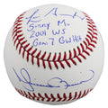 Mariano Rivera & Luis Gonzalez "Sorry Mo" Signed Baseball W/ Case BAS Witnessed