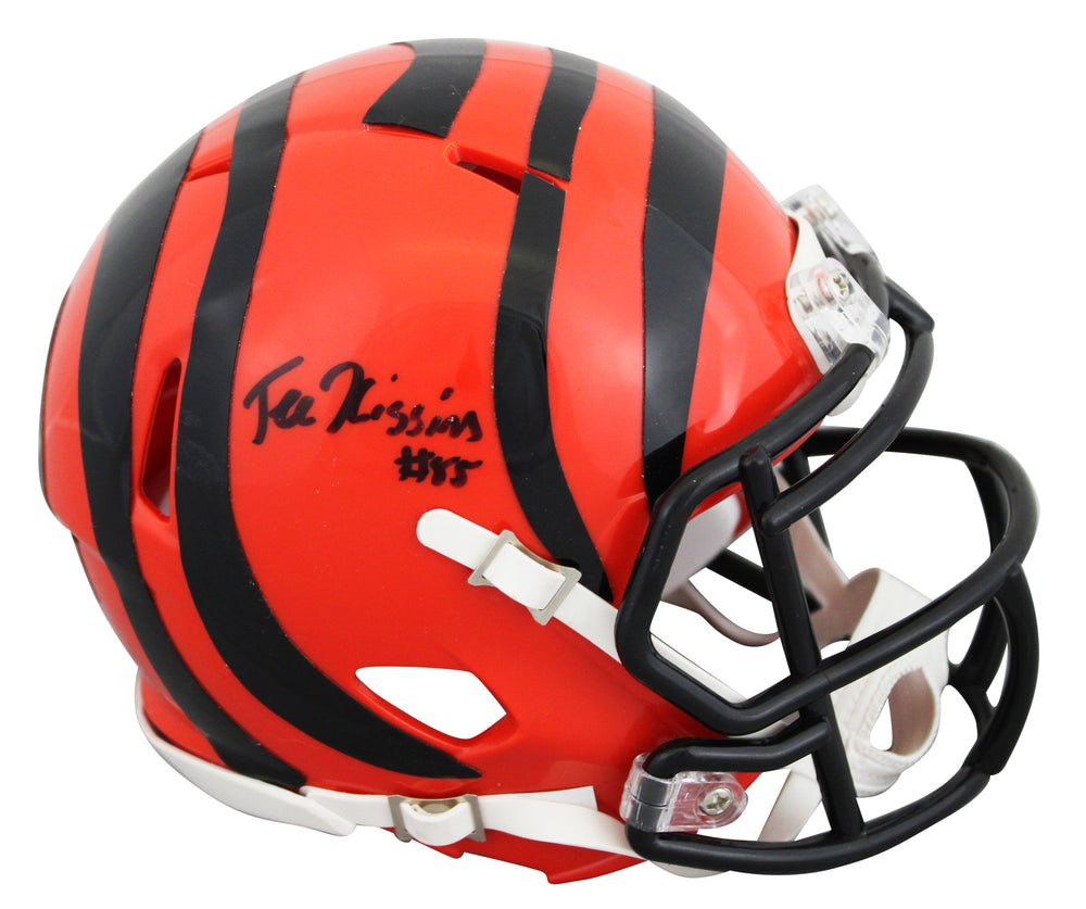 Bengals Tee Higgins Authentic Signed Speed Mini Helmet BAS Witnessed #WB74796