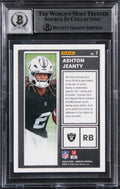 Raiders Ashton Jeanty Signed 2025 Donruss The Rookies #7 Card Auto 10! BAS Slab
