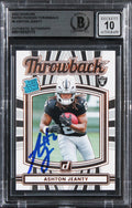 Raiders Ashton Jeanty Signed 2025 Donruss RR Throwback #6 Card Auto 10! BAS Slab