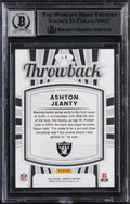 Raiders Ashton Jeanty Signed 2025 Donruss RR Throwback #6 Card Auto 10! BAS Slab