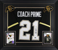 Colorado Deion Sanders Signed Black Pro Style Framed Jersey BAS Wit #2W438785