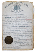 Brigham Young Signed 8x12.75 1870 Land Transfer Deed Document BAS #AE64447