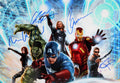 The Avengers Cast (6) Lee, Evans, Ruffalo, Hemsworth +2 Signed 16x20 Photo BAS