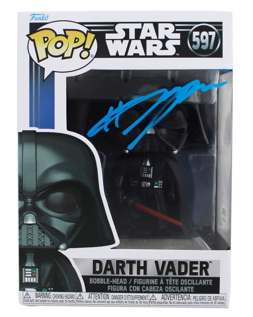 Hayden Christensen Star Wars Signed Vader #579 Funko Pop Figure PSA/DNA #AP82871