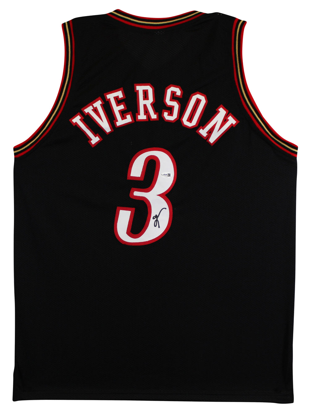 Allen Iverson Authentic Signed Black Pro Style Jersey Autographed JSA