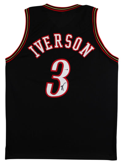 Allen Iverson Authentic Signed Black Pro Style Jersey Autographed JSA
