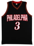 Allen Iverson Authentic Signed Black Pro Style Jersey Autographed JSA