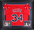 David Ortiz Authentic Signed Red Pro Style Framed Jersey Autographed BAS