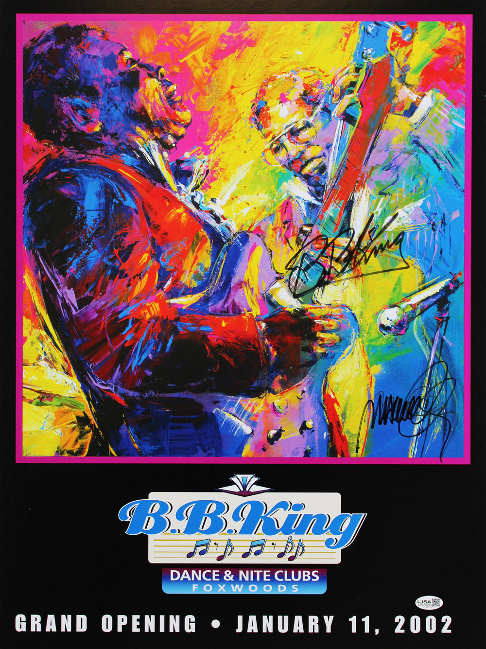 B.B. King Authentic Signed 18x24 Foxwoods Grand Opening Poster JSA #CL51533