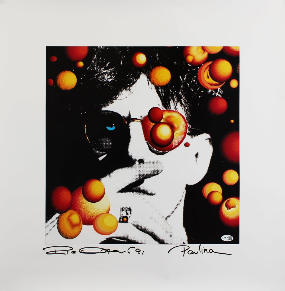 Ric Ocasek & Paulina Porizkova Authentic Signed 24x24 Lithograph JSA #CL51551
