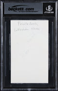 Priscilla Presley The Naked Gun Authentic Signed 3x5 Index Card BAS Slabbed 1