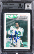 Eagles Randall Cunningham Signed 1987 Topps #296 Rookie Card Auto 10! BAS Slab