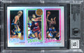 Bird/Erving/Magic Signed 1996 Topps Finest Refractors #22 Card Auto 10 BAS Slab