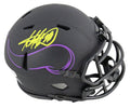 Vikings Adrian Peterson Signed Eclipse Speed Mini Helmet W/ Case BAS Witnessed