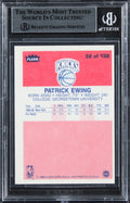Knicks Patrick Ewing "HOF 08" Authentic Signed 1986 Fleer #32 Card BAS Slabbed