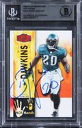 Eagles Brian Dawkins Signed 2006 Flair Showcase Hot Hands #HH3 Card BAS Slabbed