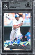 Expos Vladimir Guerrero Authentic Signed 2000 Pacific Omega #85 Card BAS Slabbed