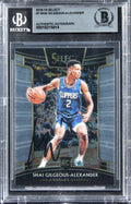 Clippers Shai Gilgeous-Alexander Signed 2018 Select #7 Rookie Card BAS Slabbed