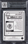 Mavericks Luka Doncic Signed 2023 Hoops #158 Card Auto Grade GM 10! BAS Slabbed