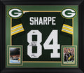Sterling Sharpe "HOF 25" Signed Green Pro Style Framed Jersey BAS Witnessed