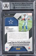Cowboys Dak Prescott Signed 2016 Panini Prizm F #231 RC Card Auto 10! BAS Slab