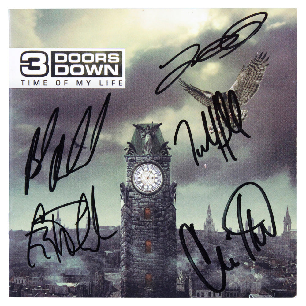 3 Doors Down (5) Arnold, Harrell, Henderson +2 Signed CD Booklet JSA #CL51521
